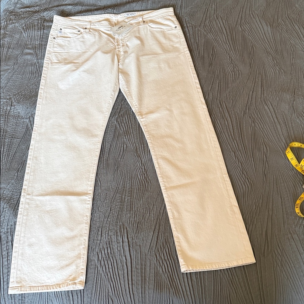 AG Adriano Goldschmied Men's Relaxed Jeans in Cream